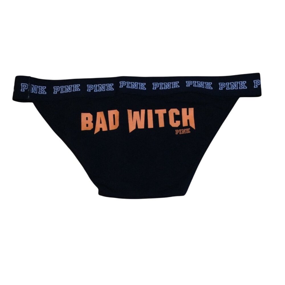 Victorias Secret Pink Bad Witch Extra Low Rise Bikini Panty Size L